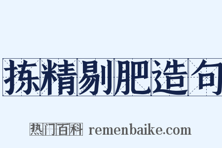 拣精剔肥造句是什么意思的图片